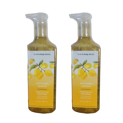 #ad NEW 2 Bath amp; Body Works Kitchen Lemon Cleansing Gel Hand Soap 8 OZ $17.95