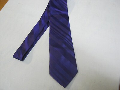#ad KENNETH COLE REACTION PURPLE Silk Tie Necktie 58 x 3.5 15090 $7.99