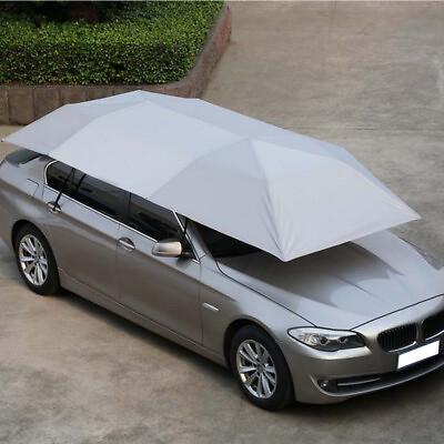 #ad Silver Portable Folded Car Umbrella Oxford Cloth Outdoor Anti UV Sun Proof Sun⁺ $46.35