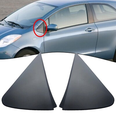 #ad 1Pair Side Mirror Triangle Corner Cover Trim For Toyota For Yaris 2007 11 New $17.45