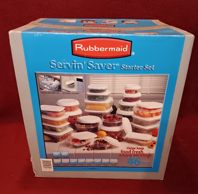 #ad Vintage Rubbermaid Servin Saver Starter Set 46pcs 2000 New Open Box Please Read $224.91