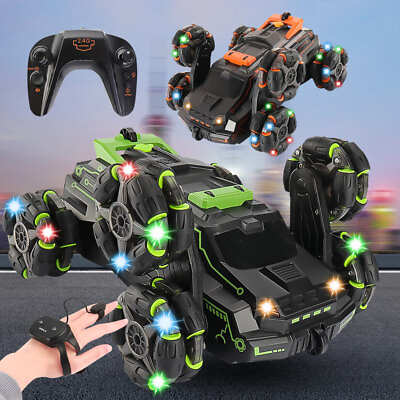 #ad 4WD 360° RC Stunt Car Remote Control Toy 2.4GHz Gesture Sensing Off Road Gift $17.99