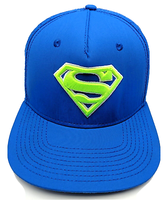 SUPERMAN hat blue green adjustable cap Adult hat $19.93