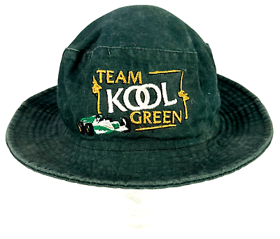 #ad RARE Vintage Team Kool Green Indy Car Bucket Hat Paul Tracy Dario Franchitti $79.50