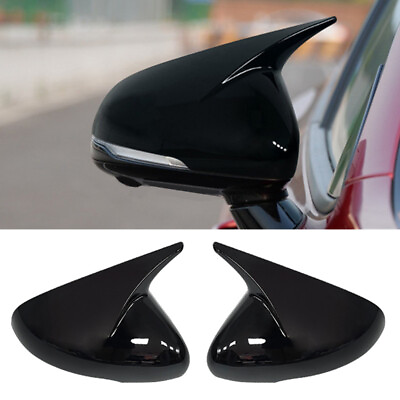 #ad For KIA Stinger 2018 2022 Gloss Black OX Horn Rear View Side Mirror Cover Cap $38.69
