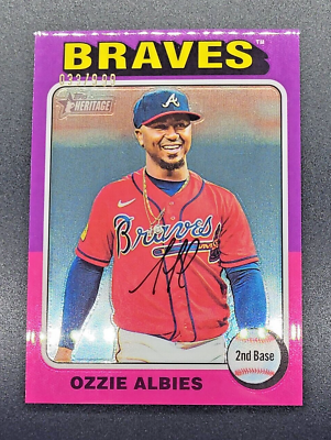 #ad 2024 Topps Heritage OZZIE ALBIES Base CHROME ##x27;d 999 Braves #345 $6.99