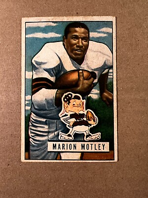 #ad 1951 Bowman Football #109 Marion Motley CLEVELAND BROWNS In GOOD Condition $49.99