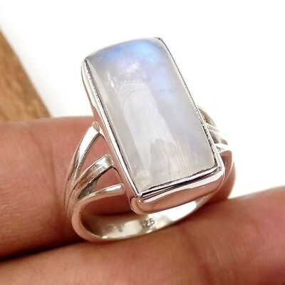 #ad Moonstone Gemstone 925 Sterling Silver Ring Mother#x27;s Day Jewelry MP 1239 $16.53