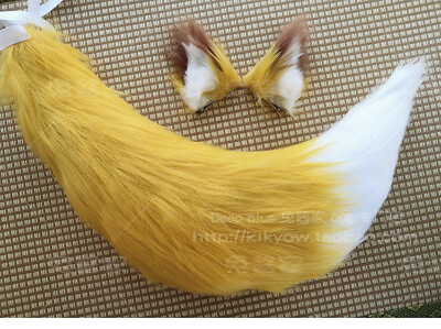 #ad Sewayaki Kitsune no Senko San Fox Tail Ears Clips Cosplay Prop Fur Hairpin Ears $40.48
