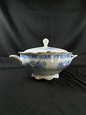 #ad Vintage soup tureen China Blue Seltmann Weiden Bavaria W. Germany porcelain $50.00