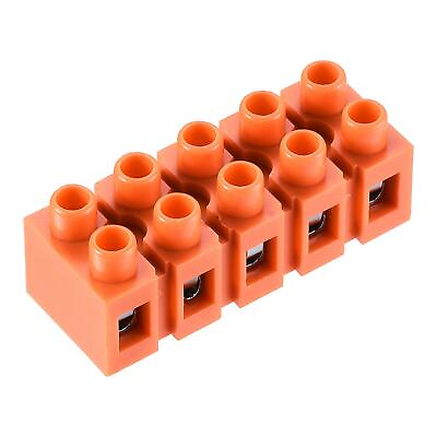 #ad Terminal Block 600V 36A Dual Row 5 Positions Terminal Electric Barrier 7 Pcs $16.72