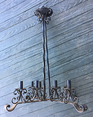 Handmade Iron 8 Candle Ceiling Or Table Top 30quot; Chandelier Candelabra Light $114.99