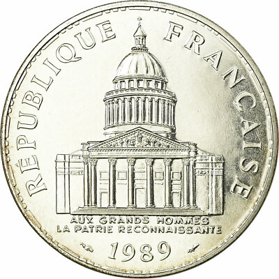 #ad #ad #708333 Coin France Panthéon 100 Francs 1989 Paris MS Silver KM:951.1 $128.70