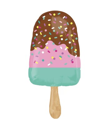 #ad NEW Ice Cream Lolly Supershape Foil Party Balloon 35quot; $9.99