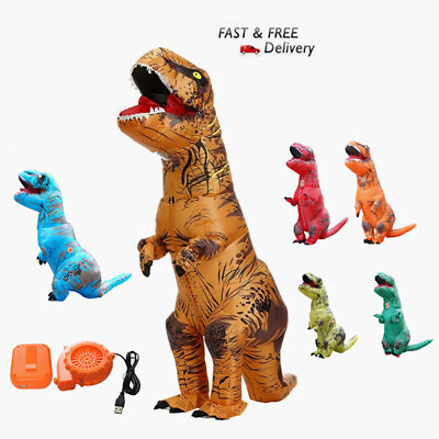 Dinosaur Inflatable Costume Halloween Party Cosplay Costumes for Adult Kids Suit $63.76