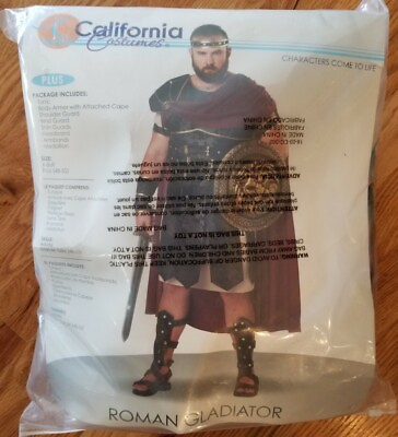 #ad Brand New CALIFORNIA COSTUMES Roman Gladiator COSTUME PLUS SIZE ADULT 48 52 $65.00