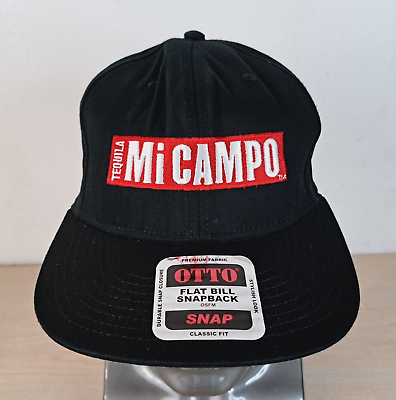 #ad TEQUILA MI CAMPO ADJUSTABLE SNAPBACK BASEBALL HAT CAP BLACK RED LIQUOR DRINKING $21.99