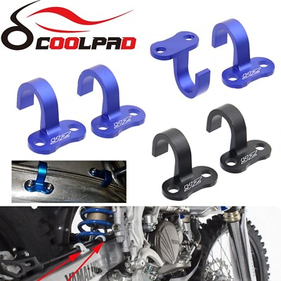 #ad Pair CNC Motorcycle Rear Brake Line Hose Clamp Snap for YAMAHA YZ 80 85 125 250 $10.79