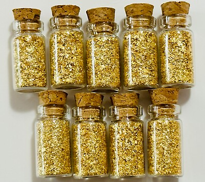 #ad 9 Bottles of Gold Leaf Flakes....1ml.... Lowest Price online $14.95