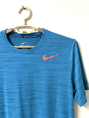 #ad Nike Pro Training Dri Fit T Shirt Mens L 41x28 Extra Slim fit SS Poly Swoosh NEW $15.18
