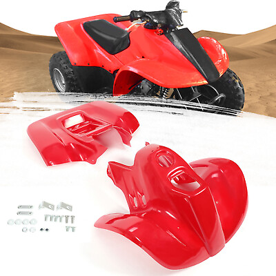 #ad FOR HONDA TRX90 93 05 RED ABS PLASTIC FRONT amp;REAR FENDERS SET #11695 12 11696 12 $289.00
