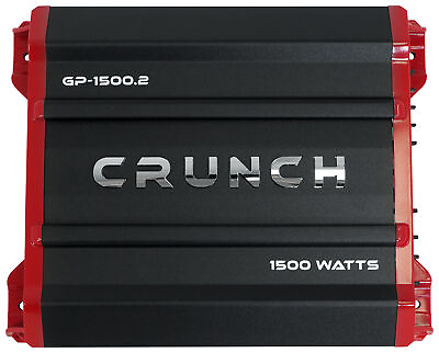 Crunch GP 1500.2 1500 Watt 2 Channel Car Audio Amplifier Stereo Amp Bridgeable $59.48