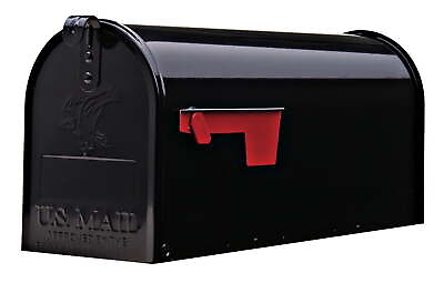 Mailboxes Classic Medium Steel Post Mount Mailbox Black T1S00B00 $16.17