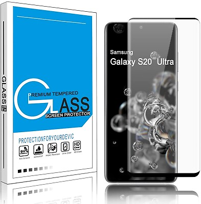 #ad 3D Curved Tempered Glass Full Screen Protector Galaxy S22S23 Ultra Fingerprint $10.99