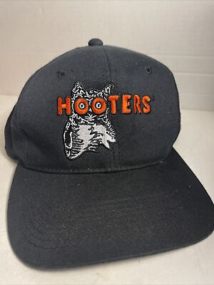 #ad Hooters Restaurant Baseball Cap Hat Taylor MI Black SnapBack OSFA Embroidered $11.00