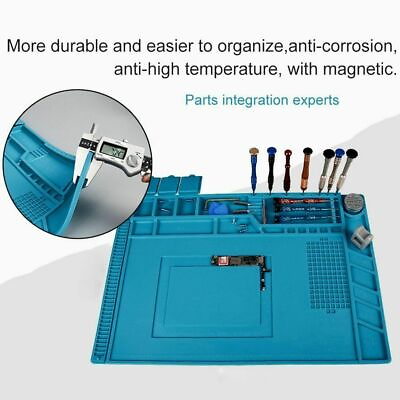 #ad Phone Repair Magnetic Heat Insulation Silicone Pad Desk Work Mat Repair Tool $19.76