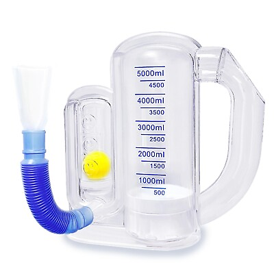#ad Breathing Exercise Device for Lungs Deep Breathing Trainer for Adults 5000... $78.45