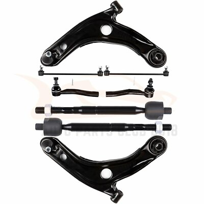 8pcs For 2007 2008 Toyota Yaris Suspension Front Control Arms Tie Rods Sway Bars $73.04