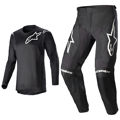 New Alpinestars Racer Graphite Motorcycle Gear Jersey Pants Kit Motorcycle MX $89.85