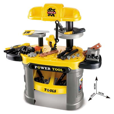 Tool Play Set for Kids Yellow Workbench for Kids Tool Bench Ideal Boys Girls Age $36.65