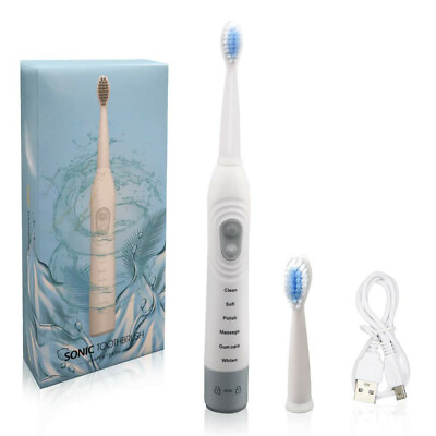 #ad Sonic Electric Toothbrush for Adults Rechargeable 2 Brush Head Included Protable $8.50