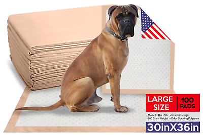 #ad 100 ExtraLarge 30x36 ULTRA HEAVY ABSORBENCY Big Dog Puppy Training Wee Wee Pads $65.50
