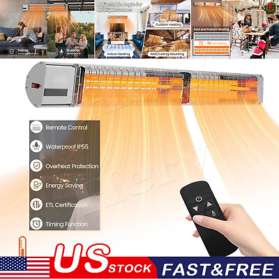 #ad 3000W 1500W Electric Wall Mounted Mount Patio Heater Space Heaters 240V w Remote $142.55