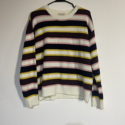 #ad Gianni Bini Sweater Womens Large Striped Sweater Multicolor Long sleeve $5.00