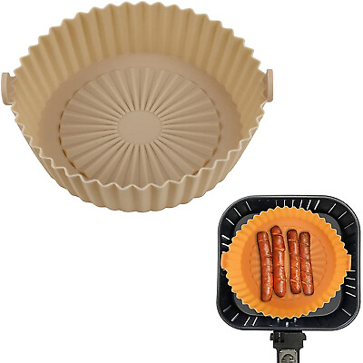 #ad 14.5 16cm AirFryer Silicone Pot Oven Baking Tray Fried Pizza Chicken Basket Mat $6.29