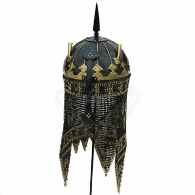 #ad Arabic Warrior Historical Medieval Mughal Steel Persian Prussian Helmet $305.92