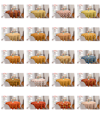 #ad Ambesonne Orange Round Tablecloth Table Cover for Dining Room Kitchen $28.99