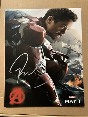 #ad Robert Downey Jr Iron Man Autographed 8x10 Photo W COA $150.00
