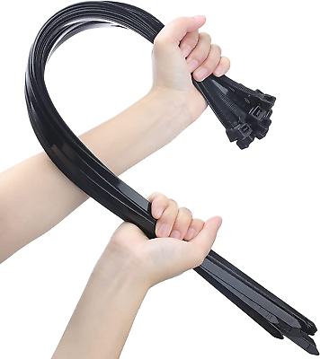 #ad Large Zip Ties Heavy Duty Big Cable Ties Extra Long Tie Wraps Black 26 Inch NEW $15.91