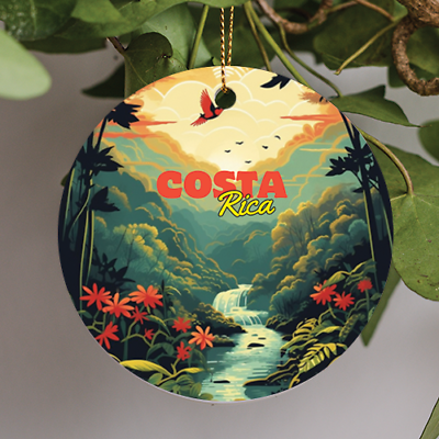 #ad Costa Rica Rainforest Travel Ornament Christmas Gift Ornament Tree Ornament $15.99