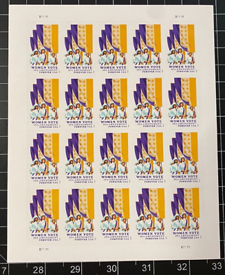 #ad USPS #x27;19th Amendment: Women Vote#x27; Forever Stamps Full Pane of 20 $16.95