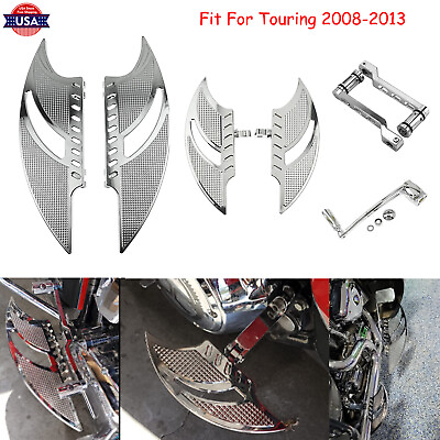 CNC Blade Front Rear Floorboard Shifter Lever Brake Fit For Harley Touring 08 13 $180.49