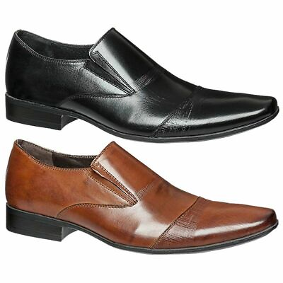 #ad Mens Julius Marlow Bernie Mens Black Coffee Brown Leather Slip On Work Shoes AU $116.96