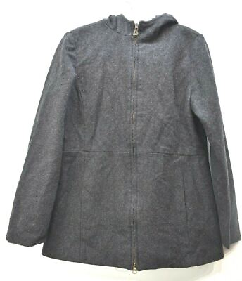 #ad #ad Old Navy Women Gray Long Sleeve Full Zip Wool Blend Seam Pocket Hoodie Jacket M $20.99