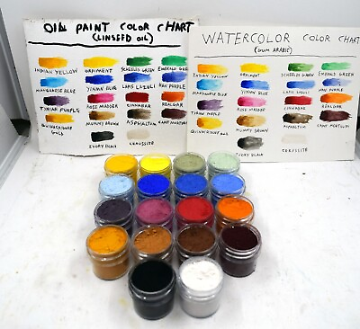 #ad The World#x27;s Rarest Colors Dry Pigment Set 18 HUE colors 1 2 oz. jars $96.50