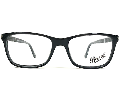 #ad Persol Eyeglasses Frames 3014 V 95 Black Silver Square Full Rim 52 17 145 $179.99